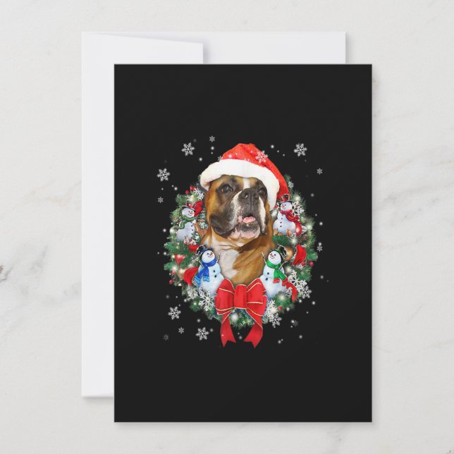 Invitación Cute Boxer Dog Christmas Tree Family Xmas Pajama M (Anverso)