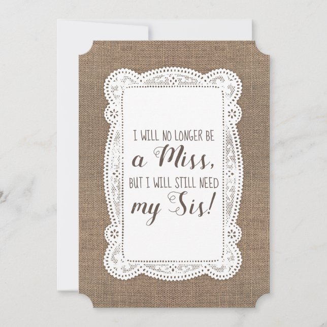 Invitación Cute Bridesmaid / propuesta de doncella de honor (Anverso)