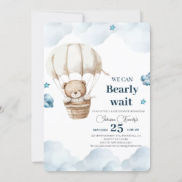 Invitación Cute Brown Bear Baby Shower