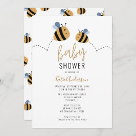 Invitación Cute Bumble Bee Baby Shower