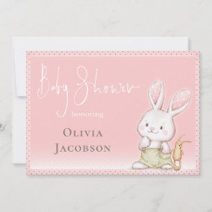 Invitación Cute Bunny Baby Shower
