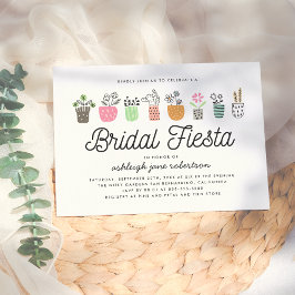 Invitación Cute Cactus Bridal Fiesta Bridal Shower
