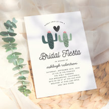 Cute Cactus Fiesta Moderna Ducha Bridal