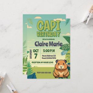 Invitación Cute CAPIBARA Invitation
