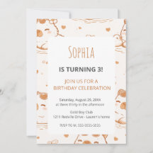 Cute Capybara Kids Birthday Party Invitation