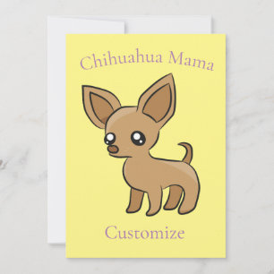Invitación Cute Chihuahua Mama Art Thunder_Cove