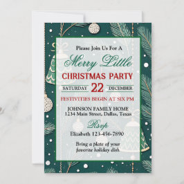 Invitación Cute Christmas Bells Holiday Party
