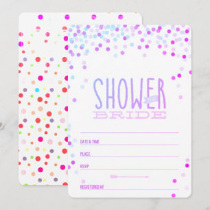 Invitación Cute Confetti Bridal Shower