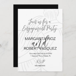 Invitación Cute Couple Hugging Script Engagement Party