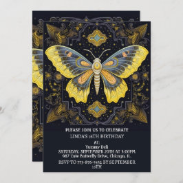 Invitación Cute Creative Butterfly Art Birthday Party