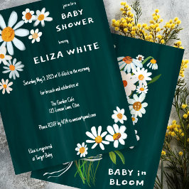 Invitación Cute Daisy Bouquet Personalizado pintado a mano Ba
