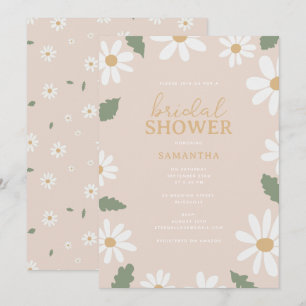 Invitación Cute Daisy Flower Bridal Shower