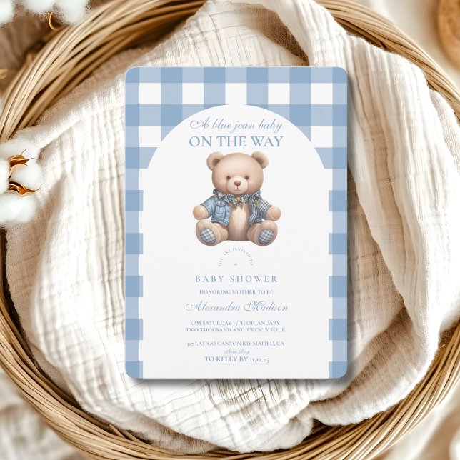 Invitación Cute Denim Baby Shower (Subido por el creador)