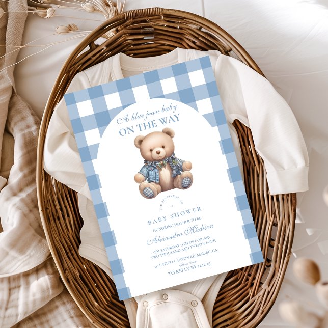Invitación Cute Denim Baby Shower (Subido por el creador)
