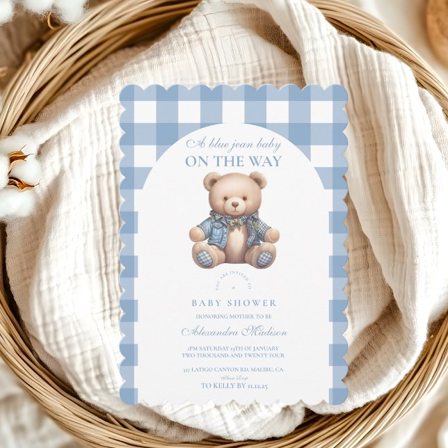 Invitación Cute Denim Baby Shower (Subido por el creador)