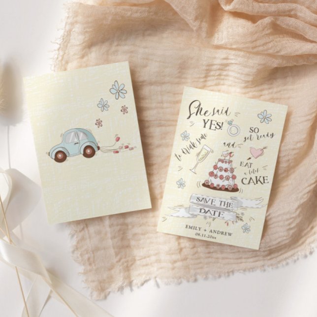 Invitación Cute Dijo Que Sí Estilo Personalizado Guardar La F (Subido por el creador)
