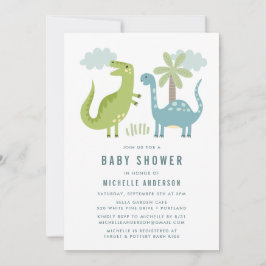 Invitación Cute Dinosaur Baby Shower