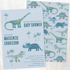 Invitación Cute Dinosaur Baby Shower