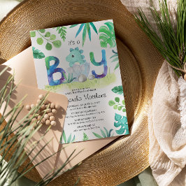 Invitación Cute dinosaurio 'It's a Boy' Baby Shower
