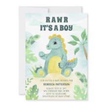Cute dinosaurio rompe es un niño Baby Shower