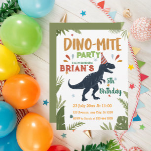 Invitación Cute dinosaurios ruar niño cumpleaños