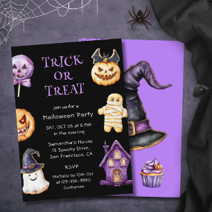 Invitación Cute Divertido Niños Fiesta de Halloween