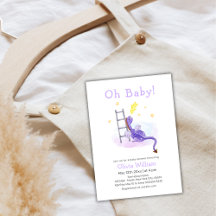 Cute Dreamy Fairytale Dragon Stars Baby Shower