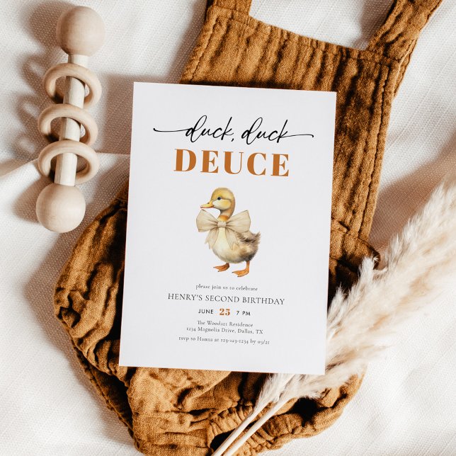 Invitación Cute Duck Duck Deuce Boy Cumpleaños (Subido por el creador)