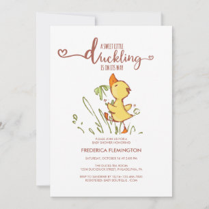 Invitación Cute Duckling Baby Shower