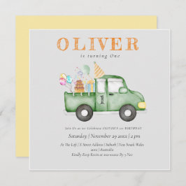 Invitación Cute Dusky Green Cualquier fiesta de cumpleaños de