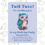 Invitación Cute Dusty Blue Owl Kids Woodland Cumpleaños<br><div class="desc">Personalizar esta invitación de cumpleaños de la Lechuza Acuática Cuta e invita a tu Precious Boy o amigos Chicas al corazón del bosque para una aventura de cumpleaños. Esta encantadora invitación, bañada en tonos suaves y azul turbio, le da vida a un mágico mundo de Woodland donde los Pájaros y...</div>
