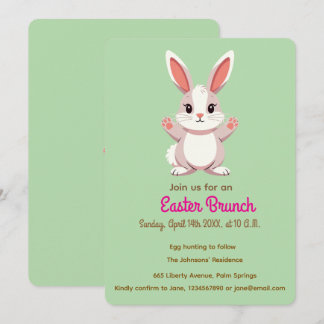 Invitación Cute Easter Bunny Image 