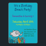 Invitación Cute Elephant Fish Scene with Coral<br><div class="desc">¿Es un elefante con aletas? ¡No, es un pez ele! A partir del libro "Hooray for Fish" (publicado por Candlewick Press) de Lucy Cousins, muy bien ilustrado, esta escena muestra al naranja y verde Pescado Pequeño de Cousins haciendo amigos de un nuevo pez que se parece mucho a un elefante....</div>