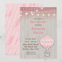 Cute Elephant Hot Air Balloon Baby Shower