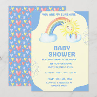 Invitación Cute, eres mi Sunshine Boys Baby Shower