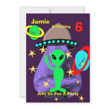 Cute espacio exterior Alien fiesta de cumpleaños t