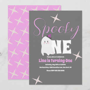 Invitación Cute Fantasma Cumpleaños de Halloween Espeluznante