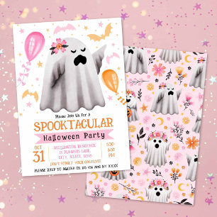 Invitación Cute fantasma Spooktacular Kids Halloween Party