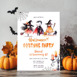 Invitación Cute fiesta de disfraces de Halloween cumpleaños e