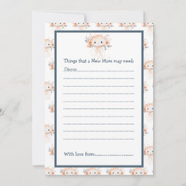 Invitación Cute Floral Jellyfish Baby Shower