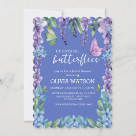 Invitación Cute Floral Me Da Butterflies Ducha De Novias