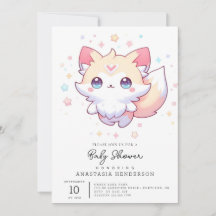 Cute Forest Fox Baby Shower