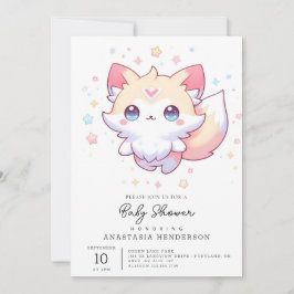 Invitación Cute Forest Fox Baby Shower