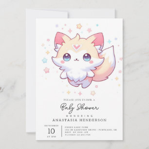 Invitación Cute Forest Fox Baby Shower