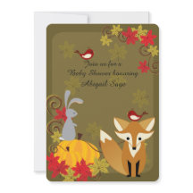 Cute Fox y Woodland Animal Fall Baby Shower