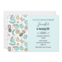 Cute Fruit Pattern Summery Tema Cumpleaños