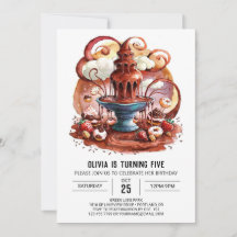 Cute Fuente Chocolate Cumpleaños