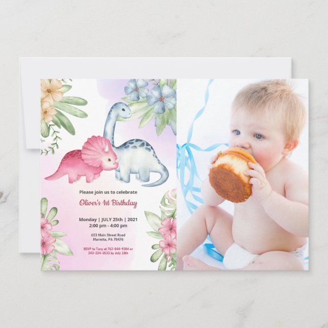 Invitación Cute Funny | Aniversario de la foto de los niños (Anverso)