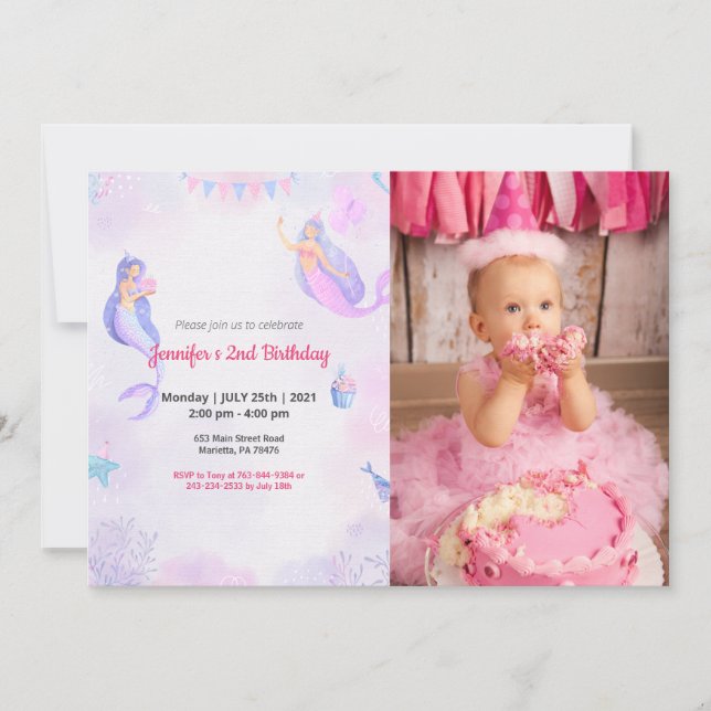 Invitación Cute Funny | Aniversario de la foto de los niños (Anverso)