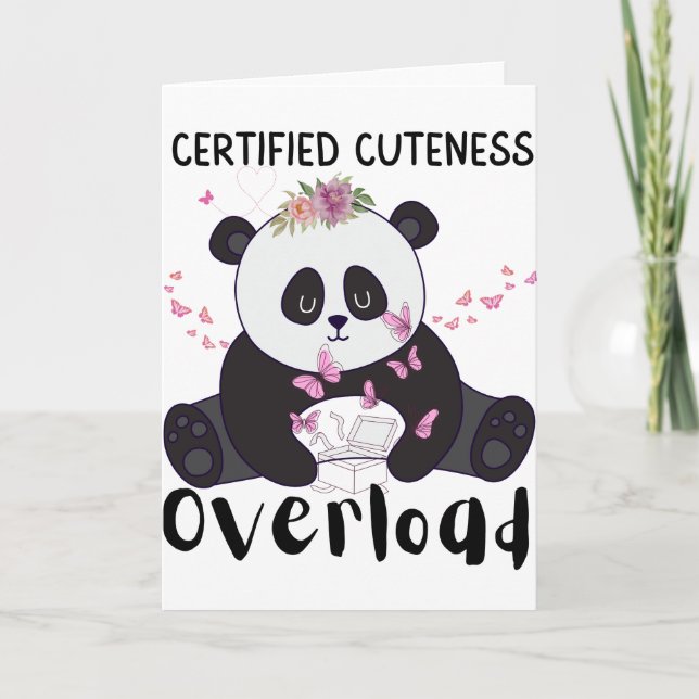 Invitación Cute Funny Panda (Anverso)